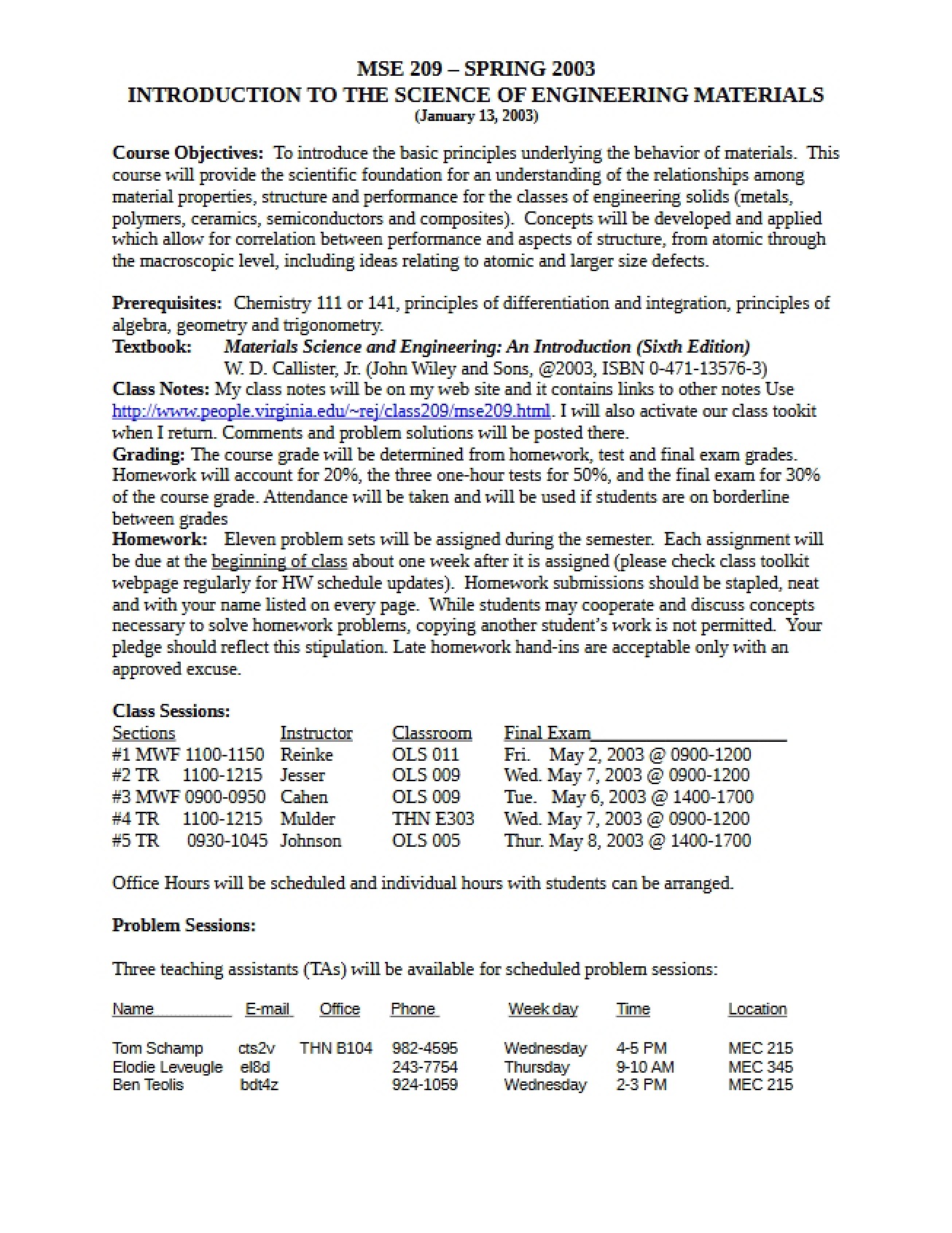 Engineering Materials Science Introduction