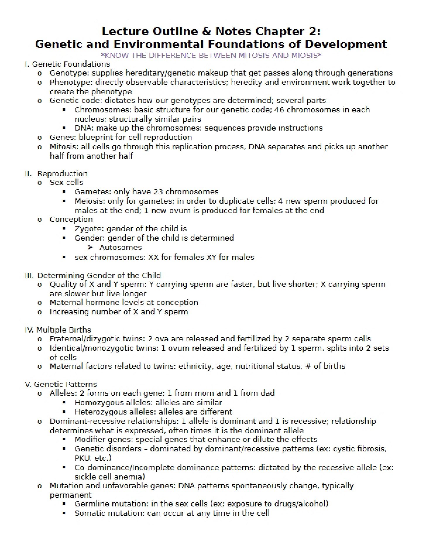Notes for Lecture Chapter 2