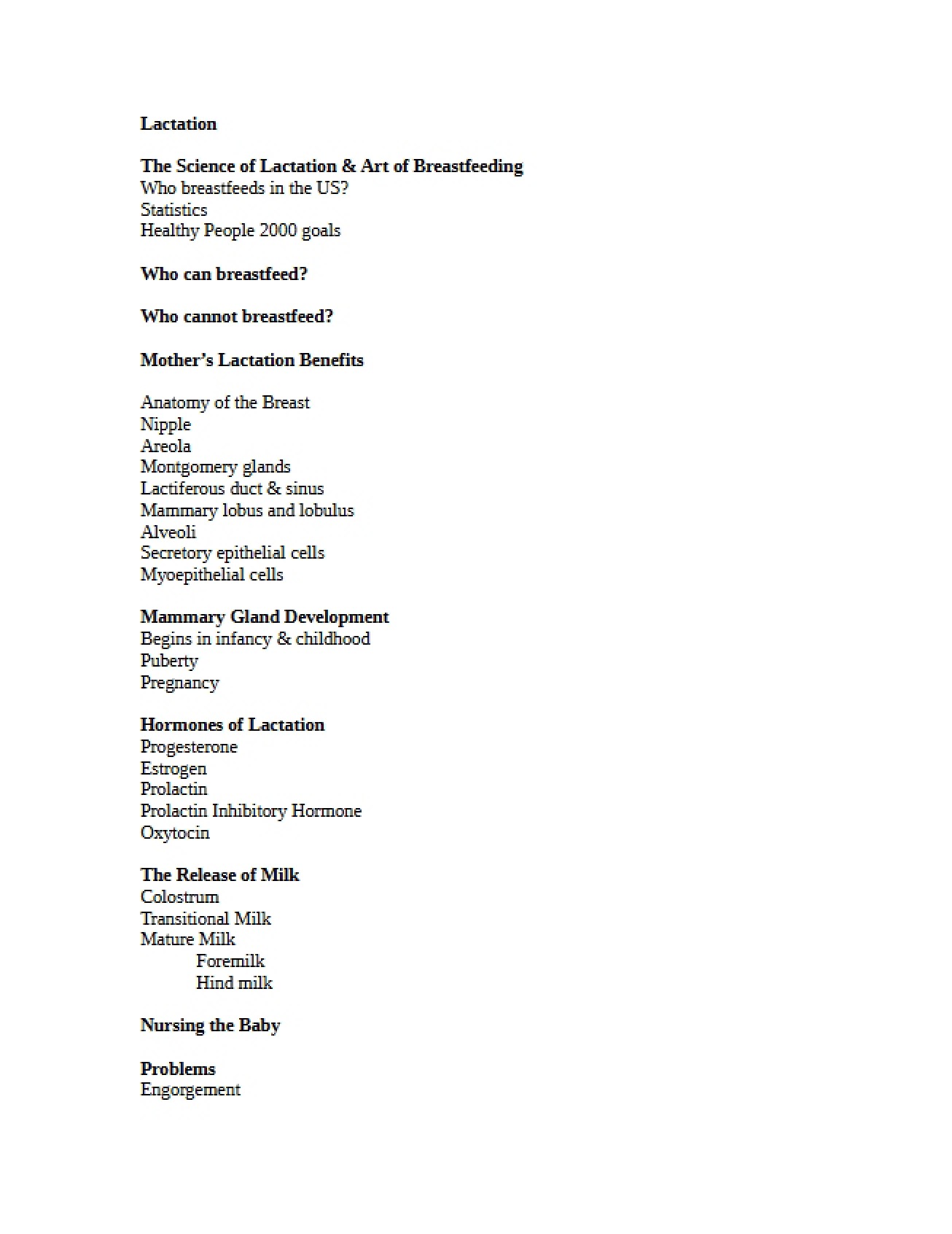 Lactation Concepts