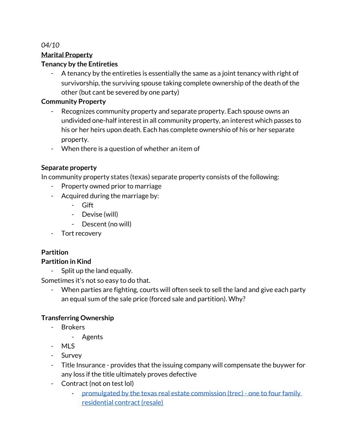 Chapters 58-60 Class Notes