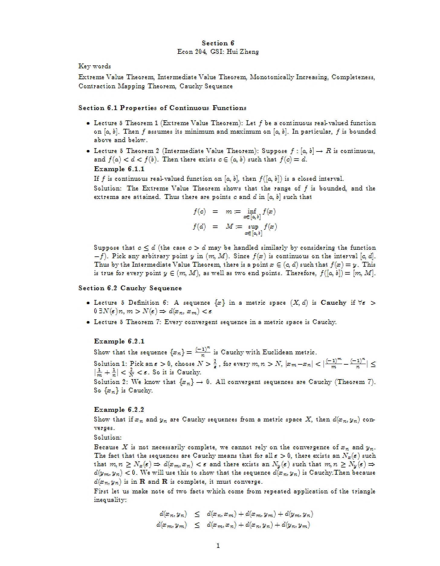 Notes for Section