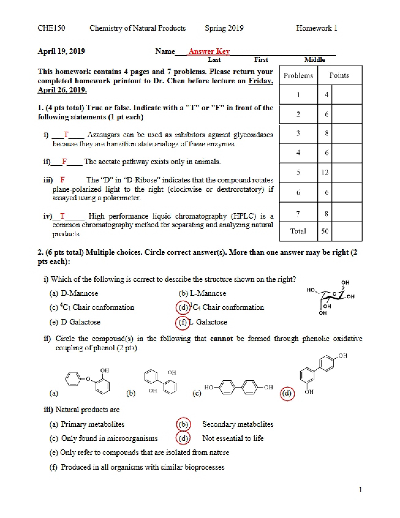 Homework 1 (2019)