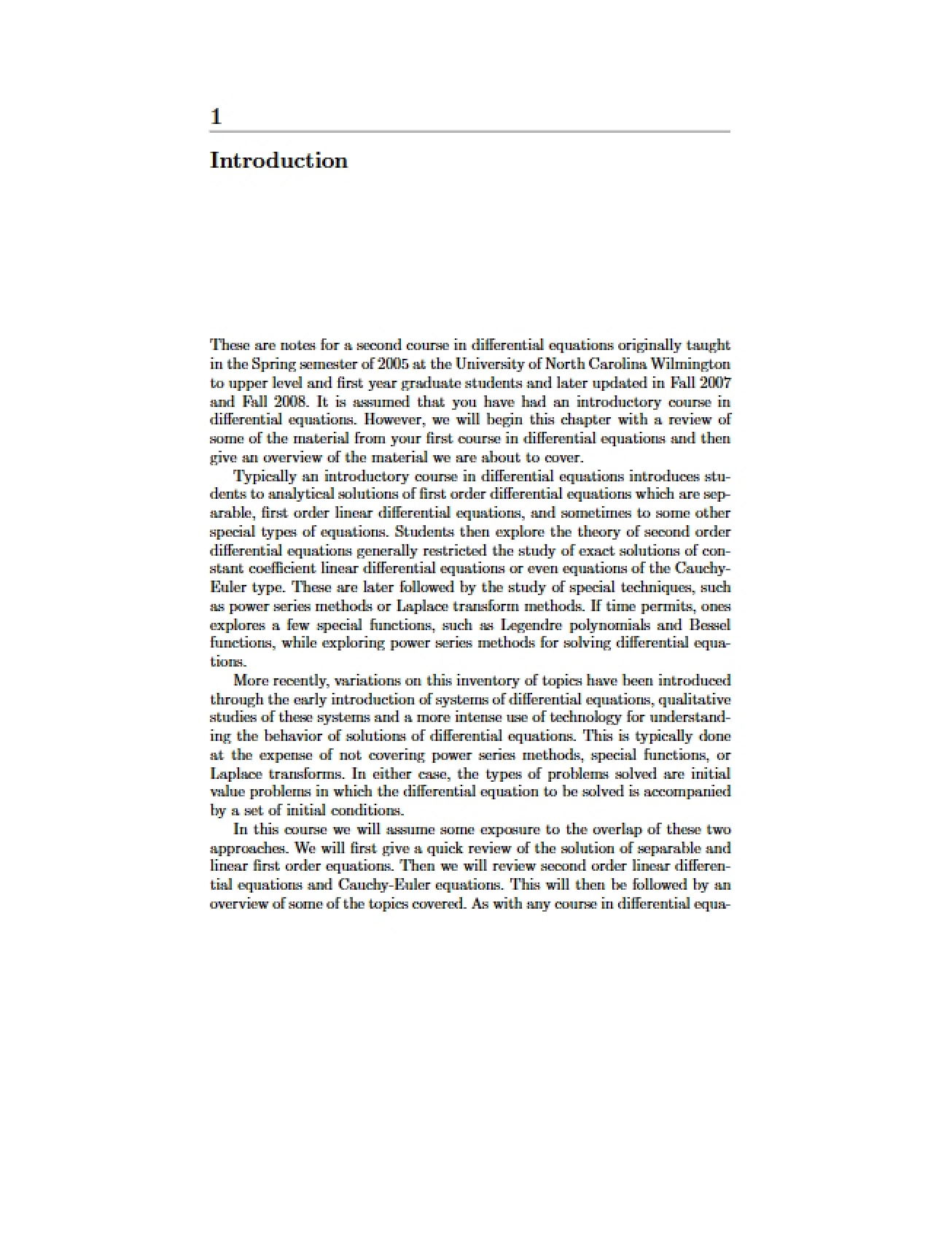 Differential Equations Review