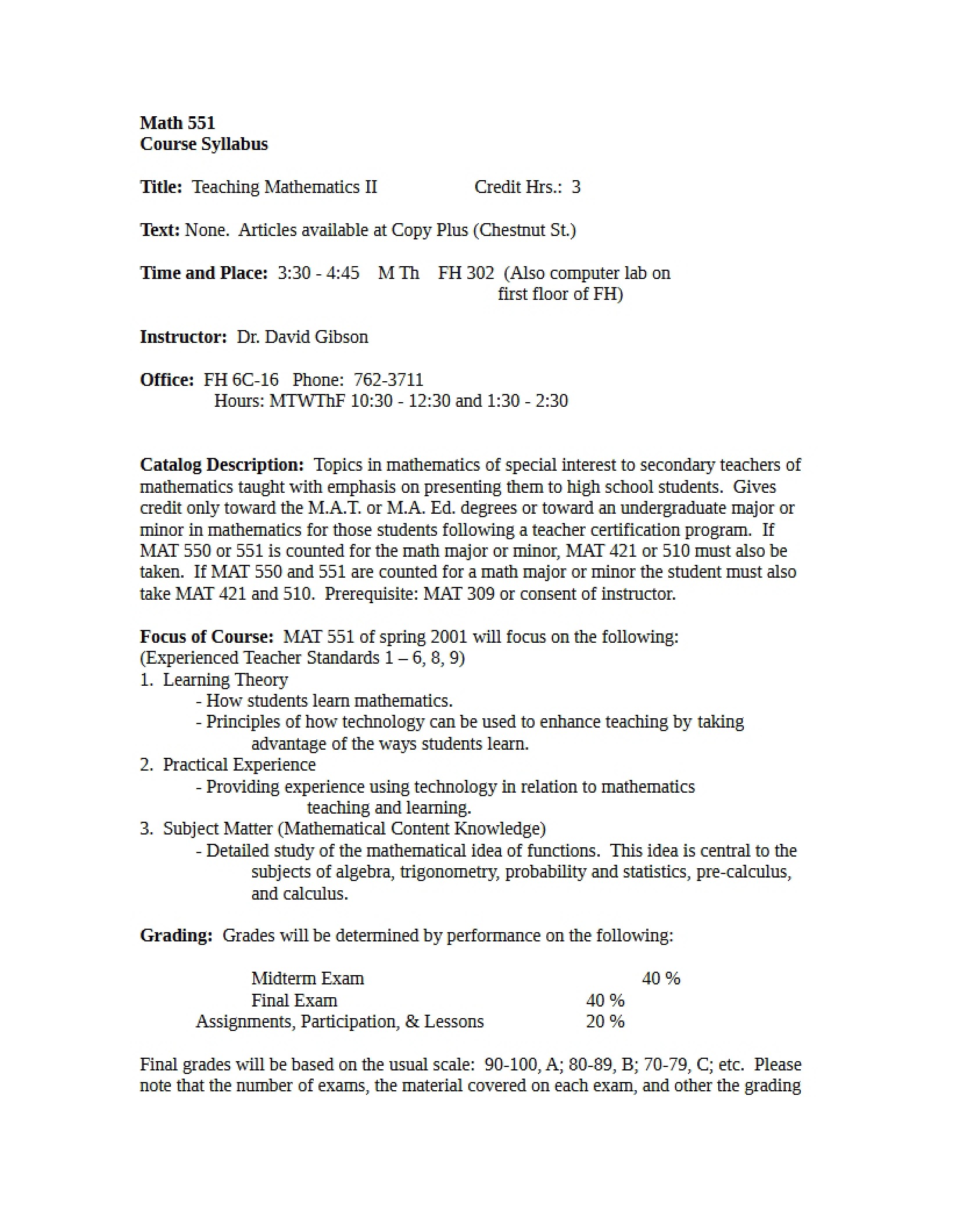 Syllabus