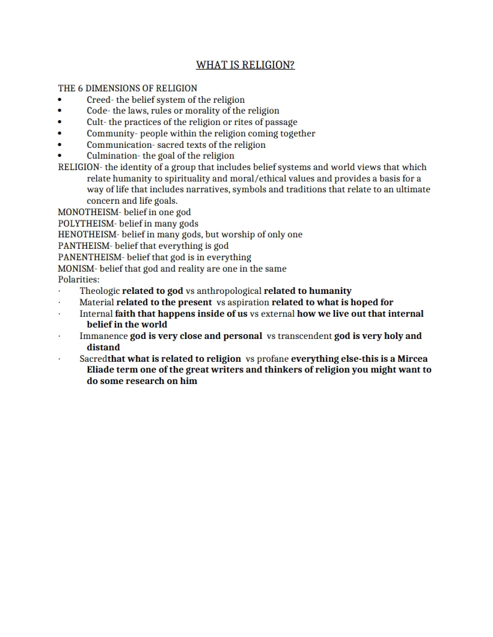 Defining Religion - Survey of World Religions