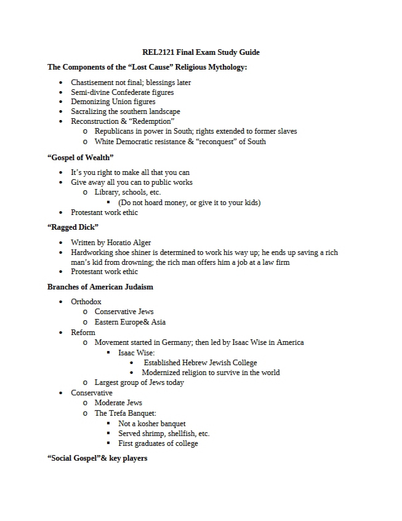 Examination Final