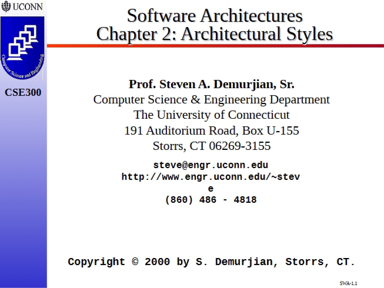 Architectural Styles (First Instance)