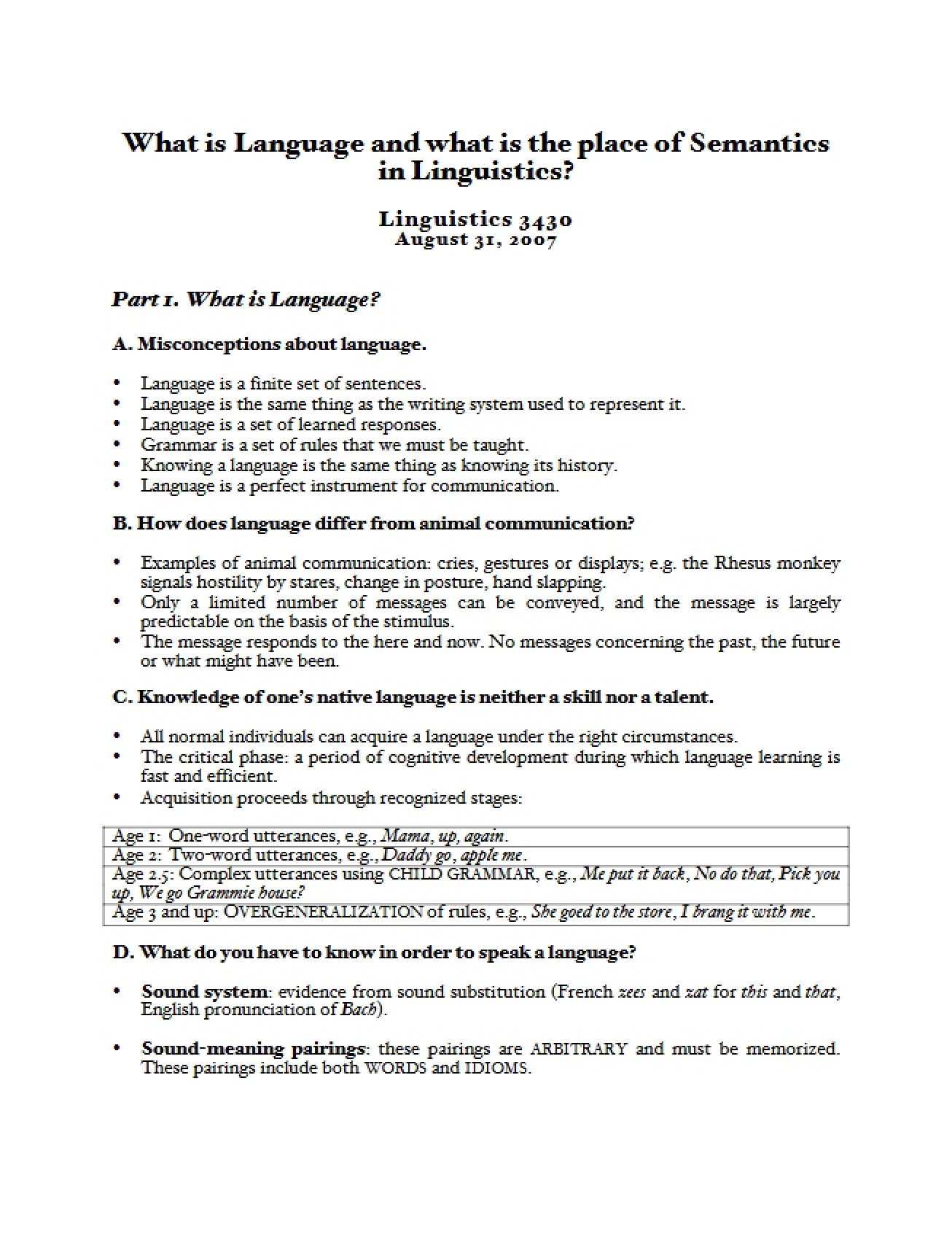 Linguistics (Set 1)