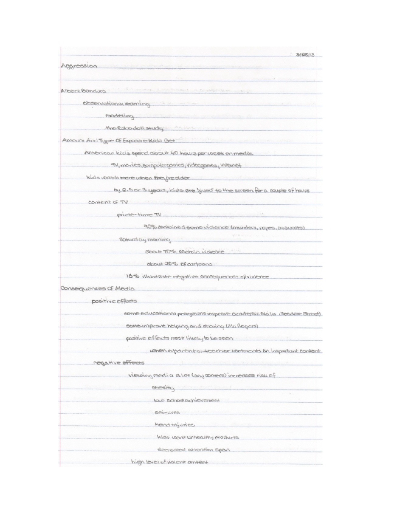 Second Set of Notes on Child Psychology