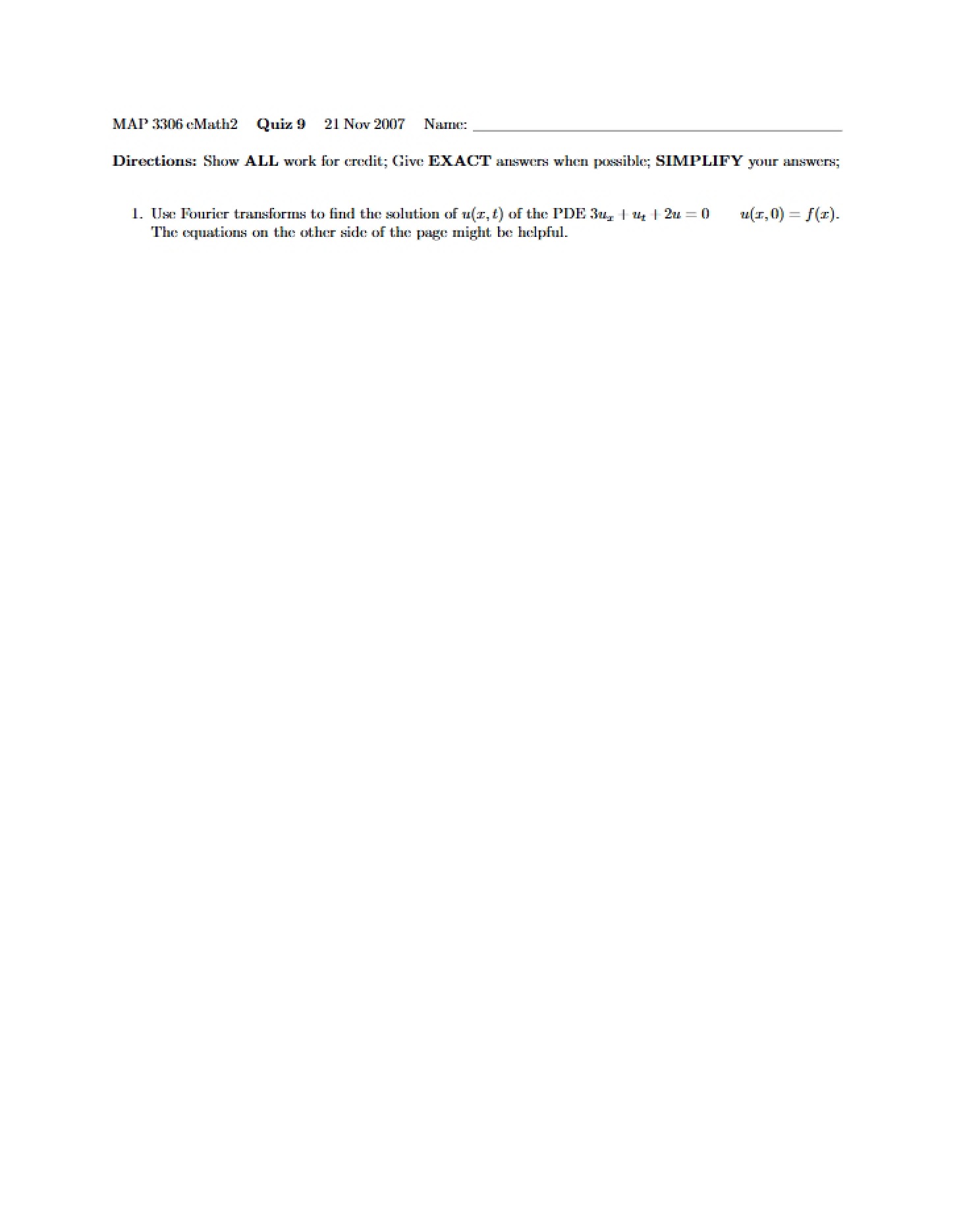 Quiz 9 (MAP 3306)