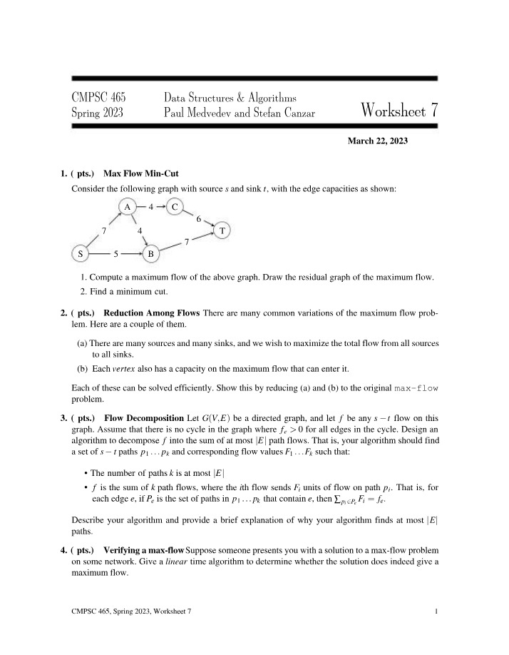 Solving Graph Flow Problems with Max Flow Min-Cut