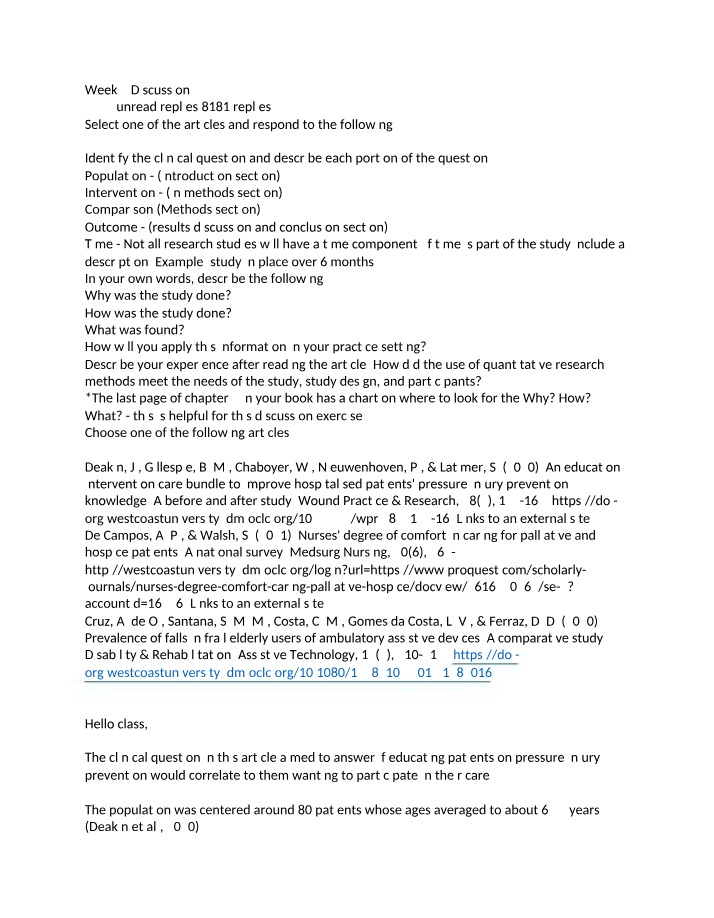 Patient Engagement in Pressure Injury Care - Study Discussion