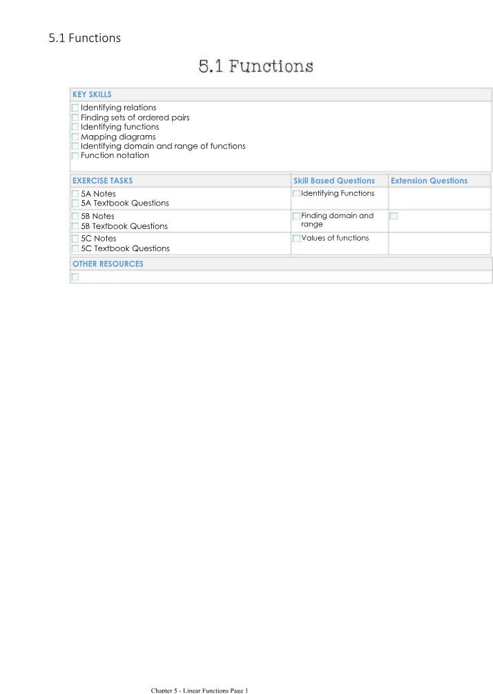 Study Guide for Functions, Linear Models, and Arithmetic Sequences