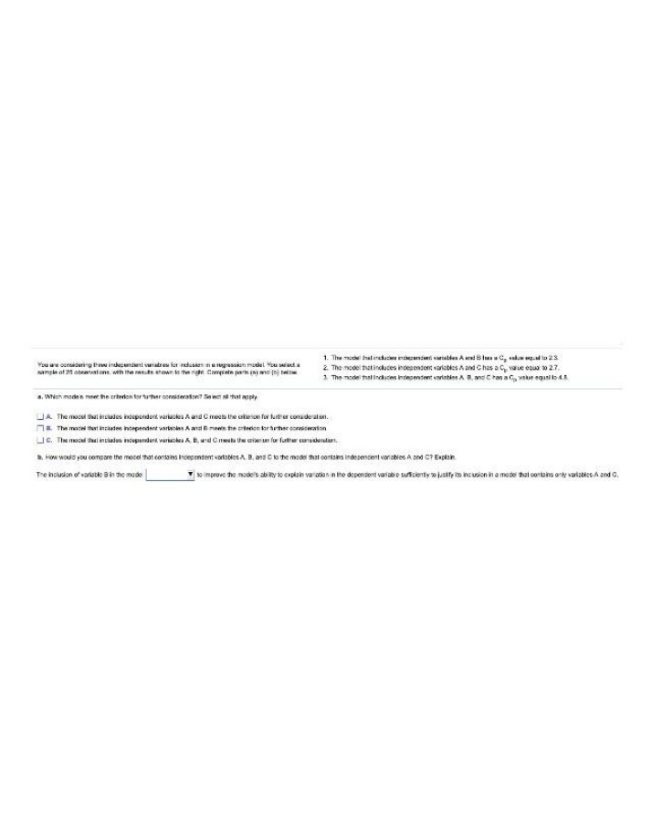 Comparing Factors A, B, and C for Regression Models