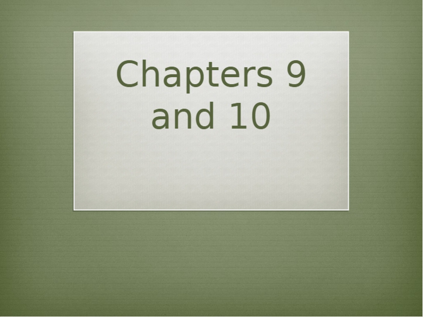 Lecture 4 Student Notes