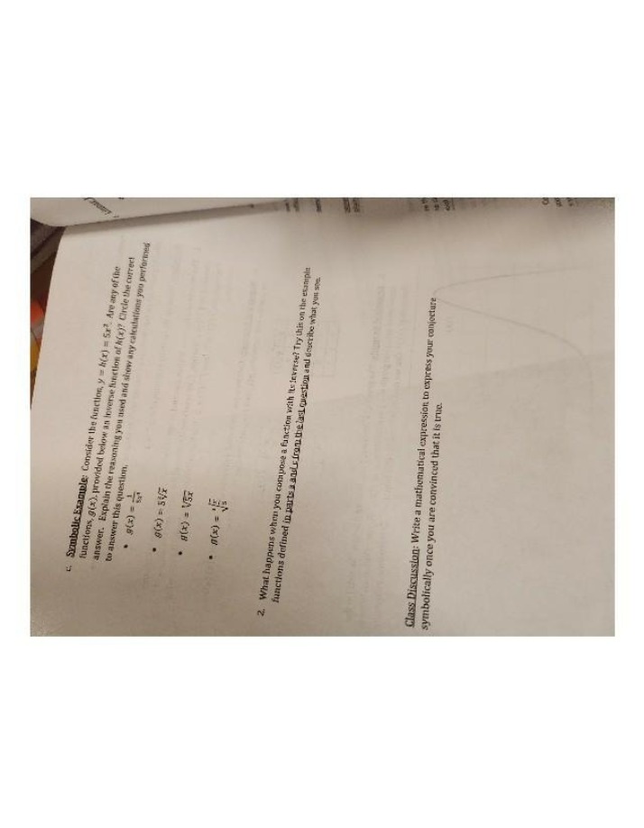 Inverse Functions - Composition