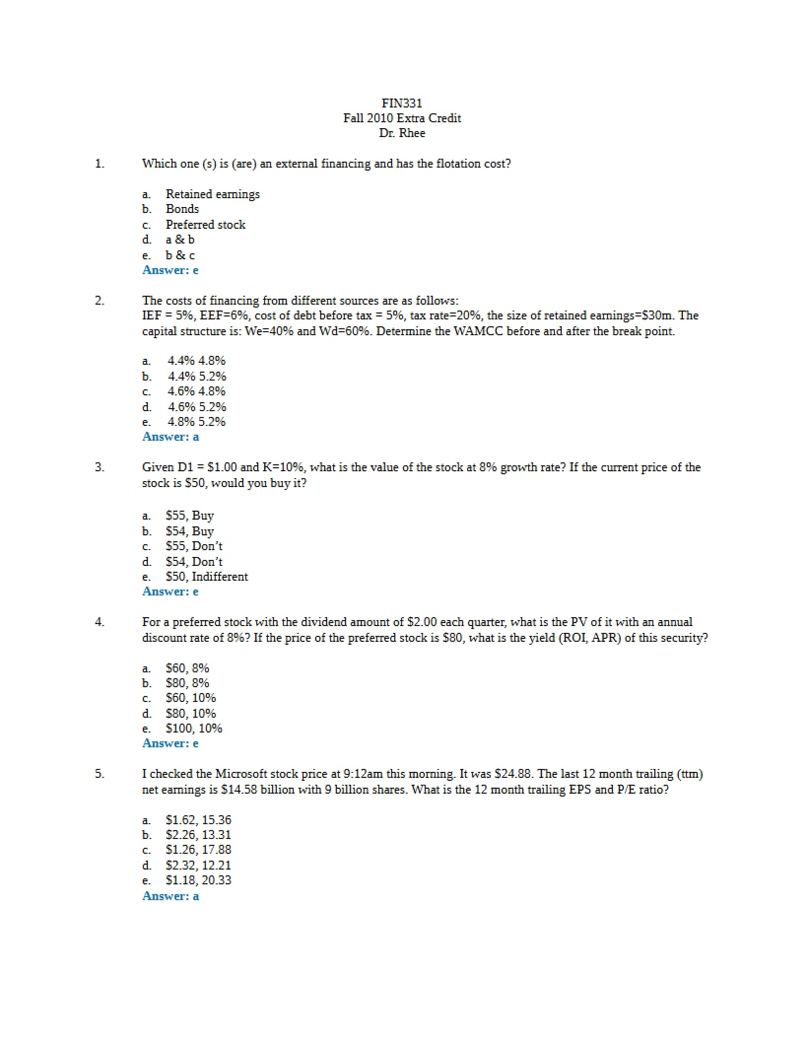 Extra Credit Assignment