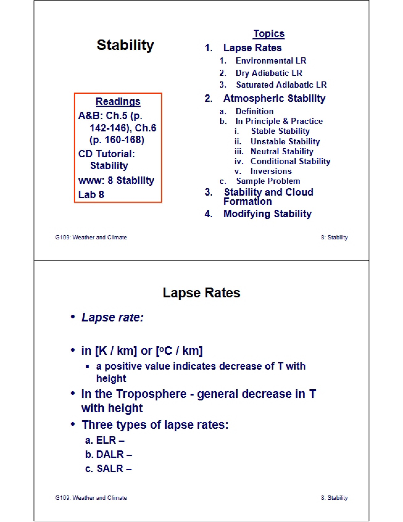 Stability Section 8