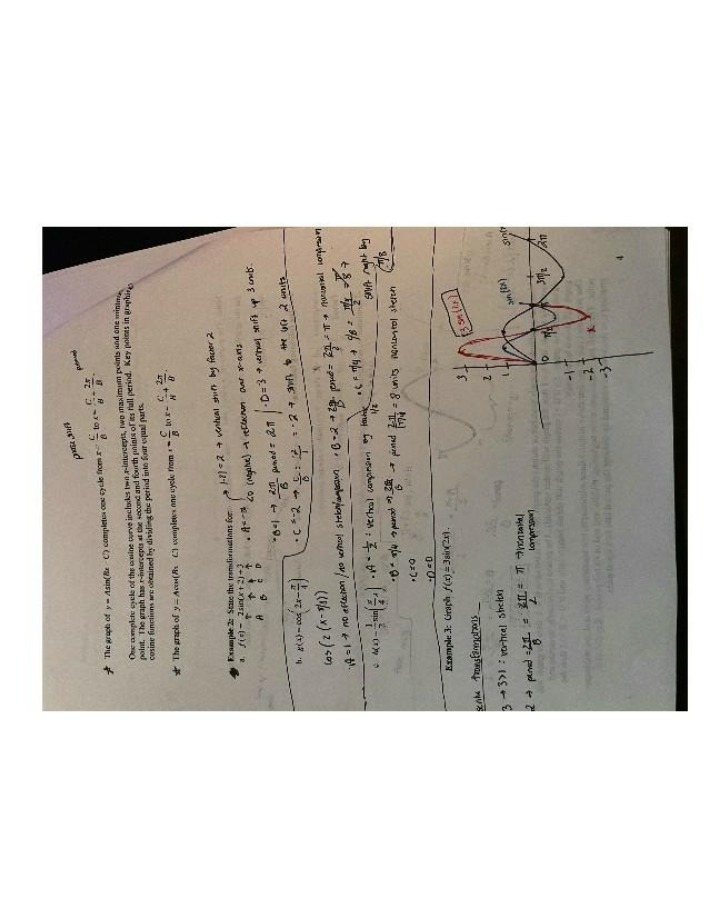 Sine and Cosine Functions - Graph Transformations
