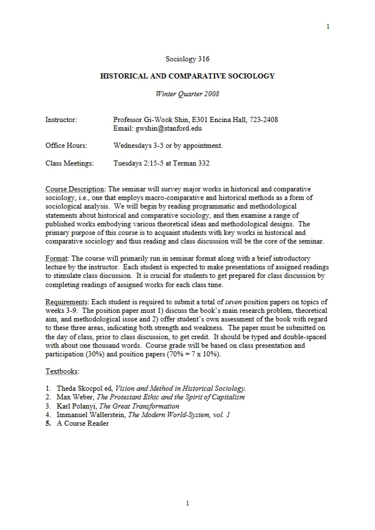 Historical and Comparative Sociology Study Notes