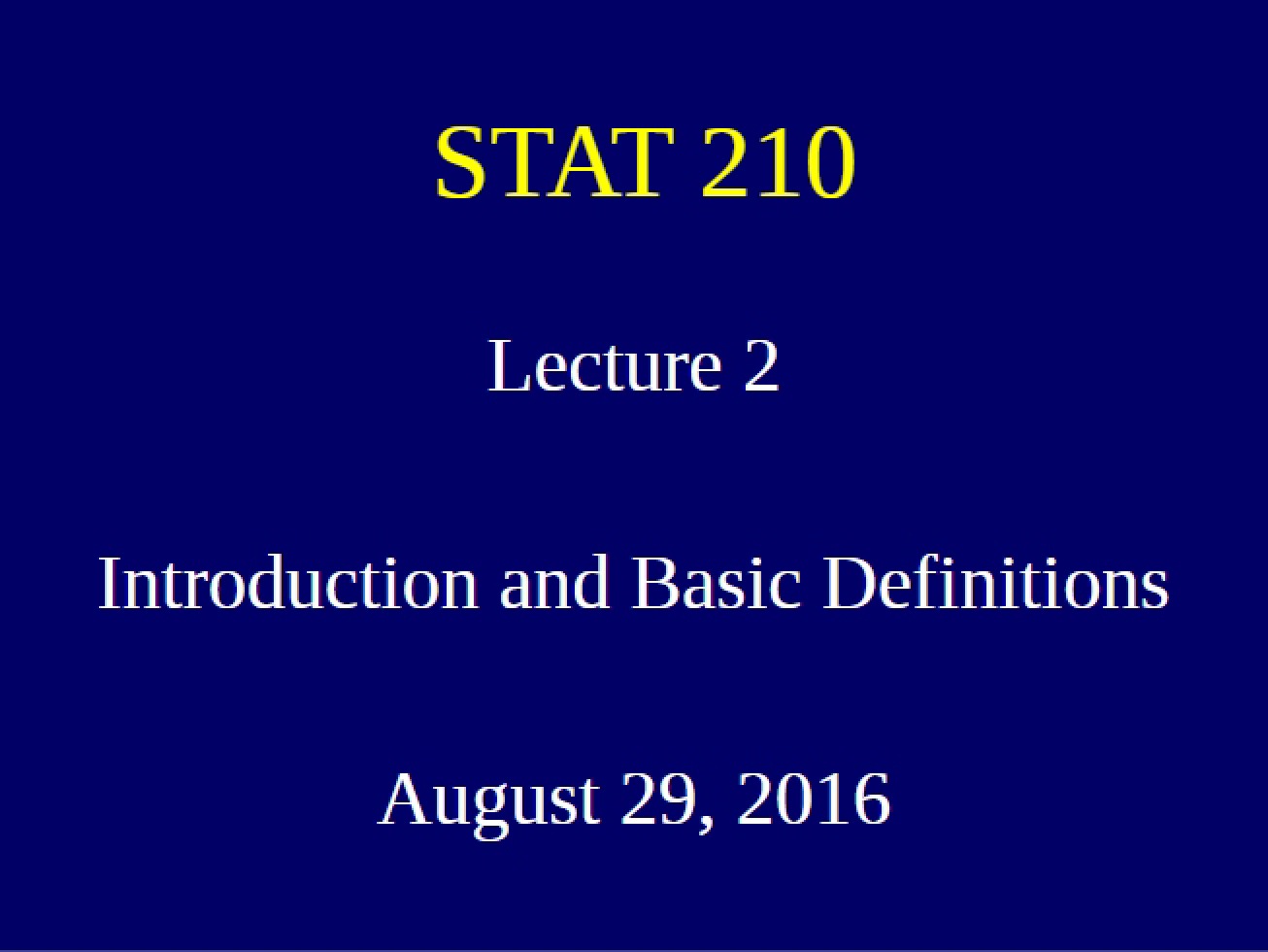 Lecture Two Part Two