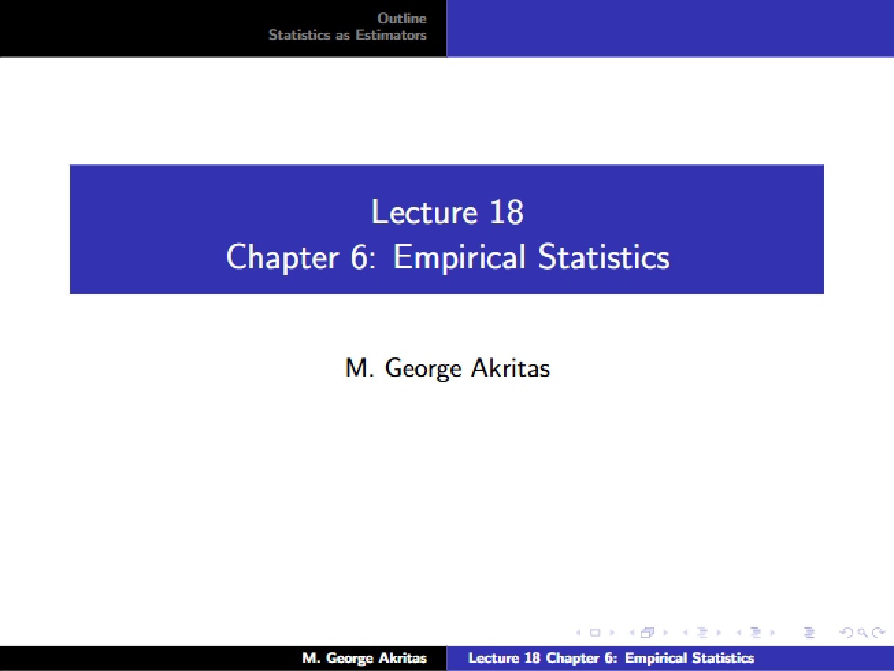 Statistics Based on Empiricism