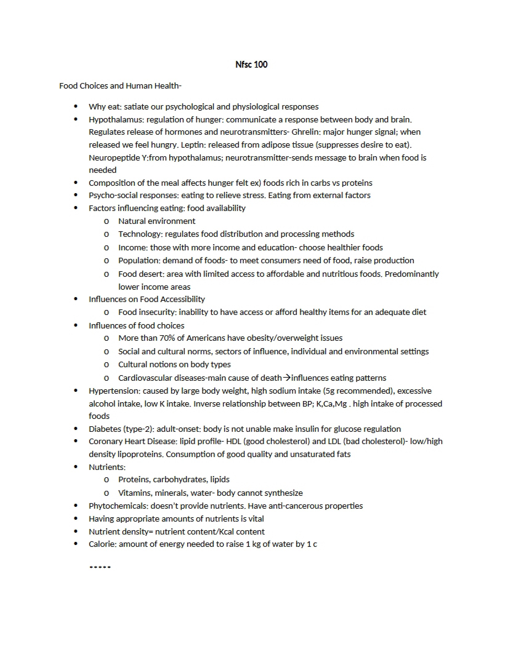 NFSC 100 Lectures