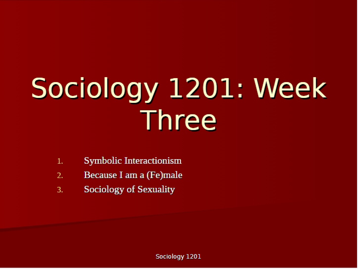 Sociological Views Symbolic Interactionism