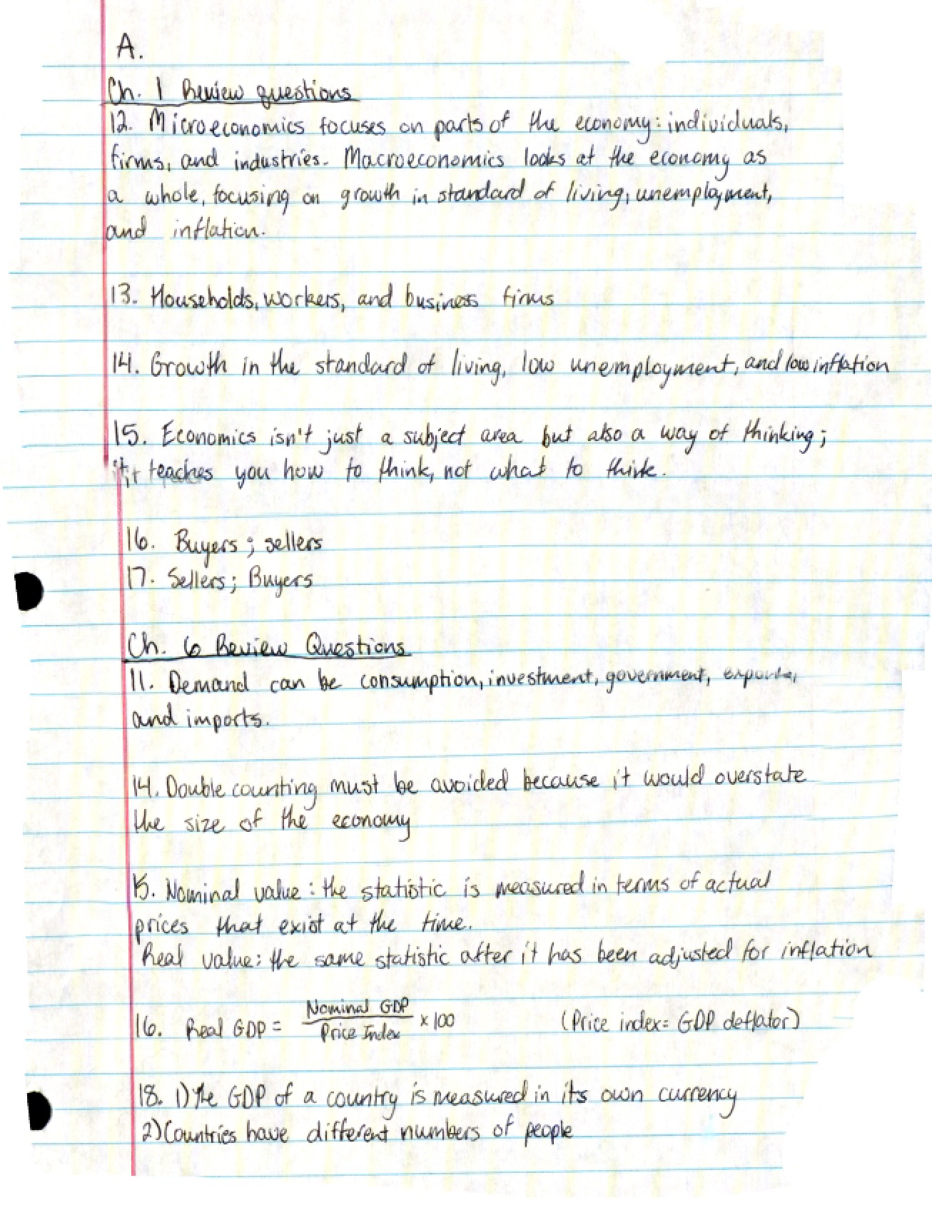 Macroeconomics Study Guide