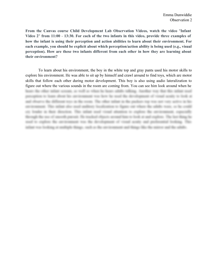 Observation Assignment 2
