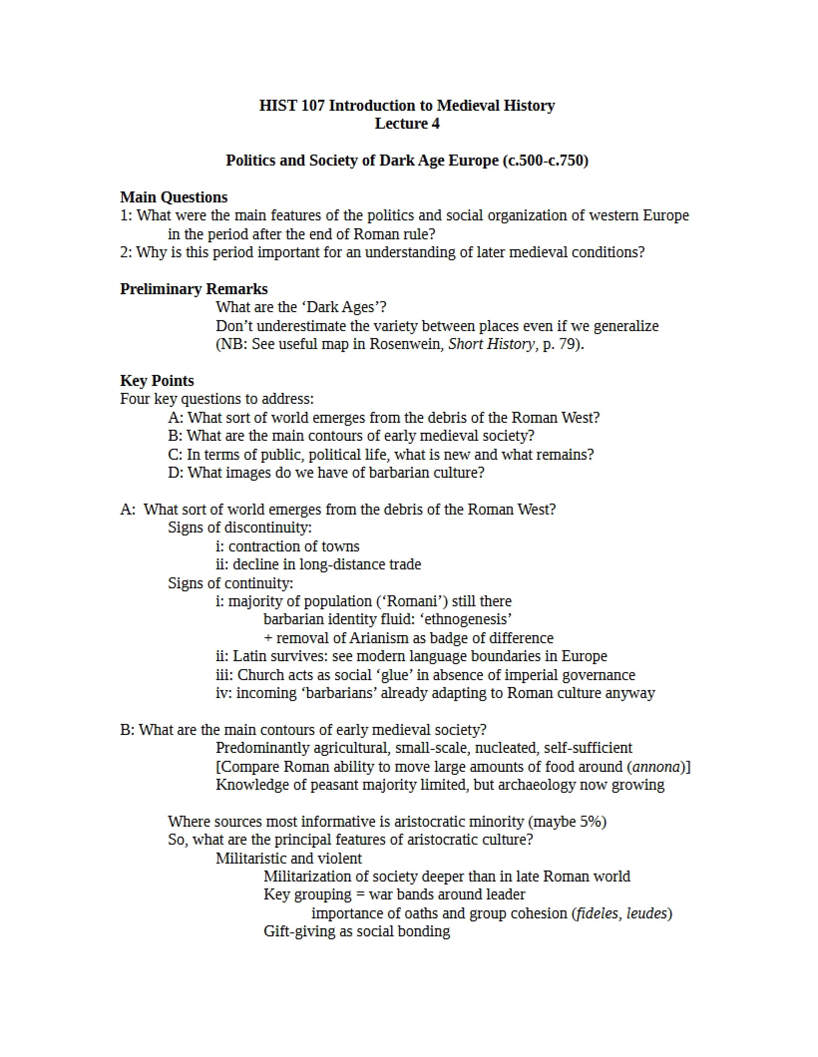 Dark Ages (Lecture 4)