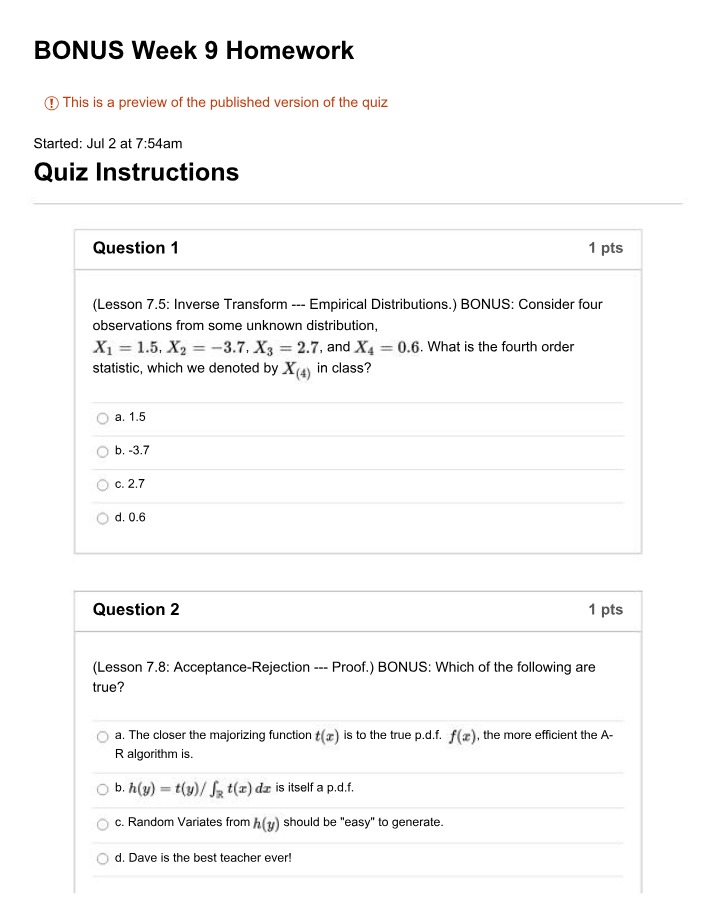 Week 9 Bonus Homework