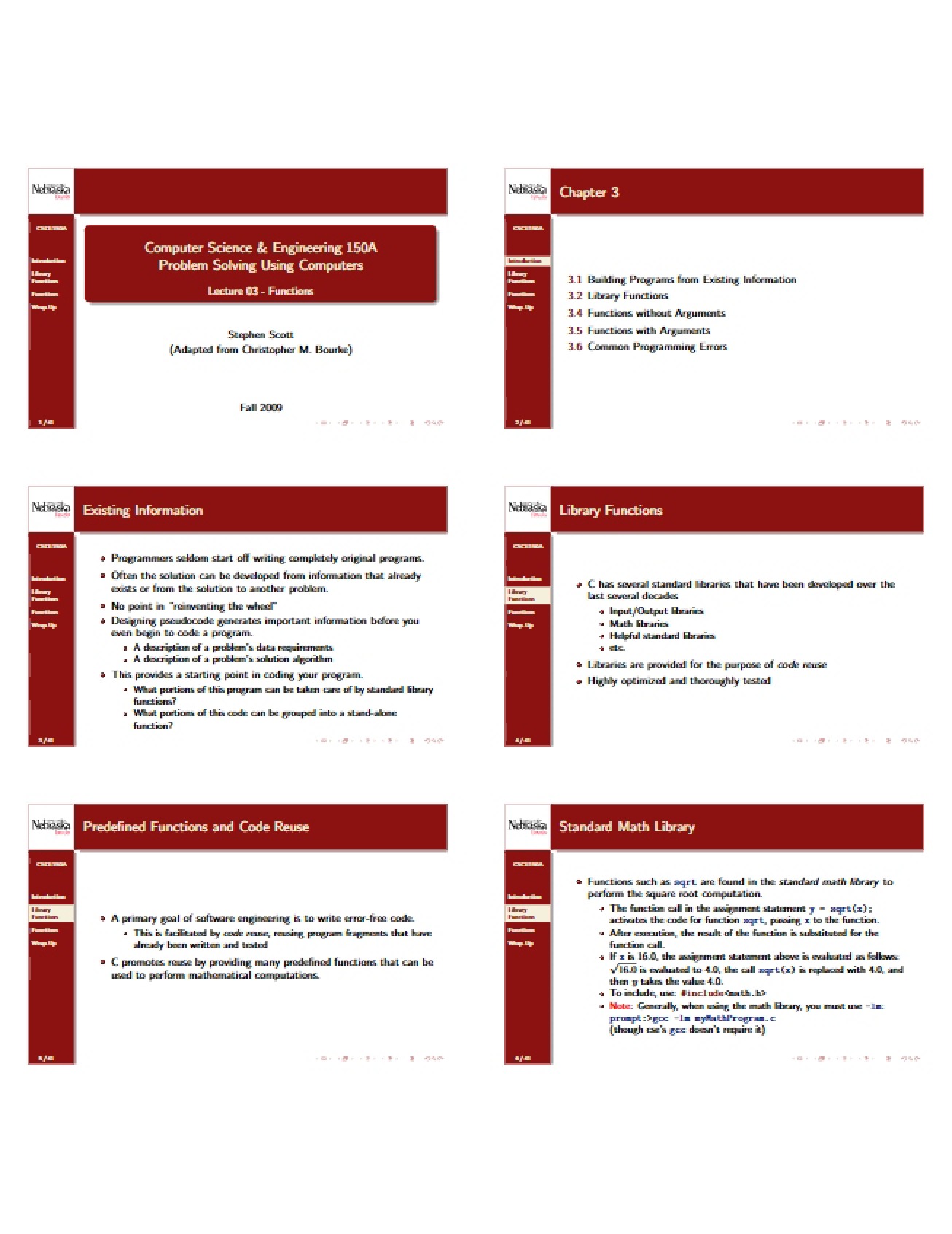 Course Lecture Notes