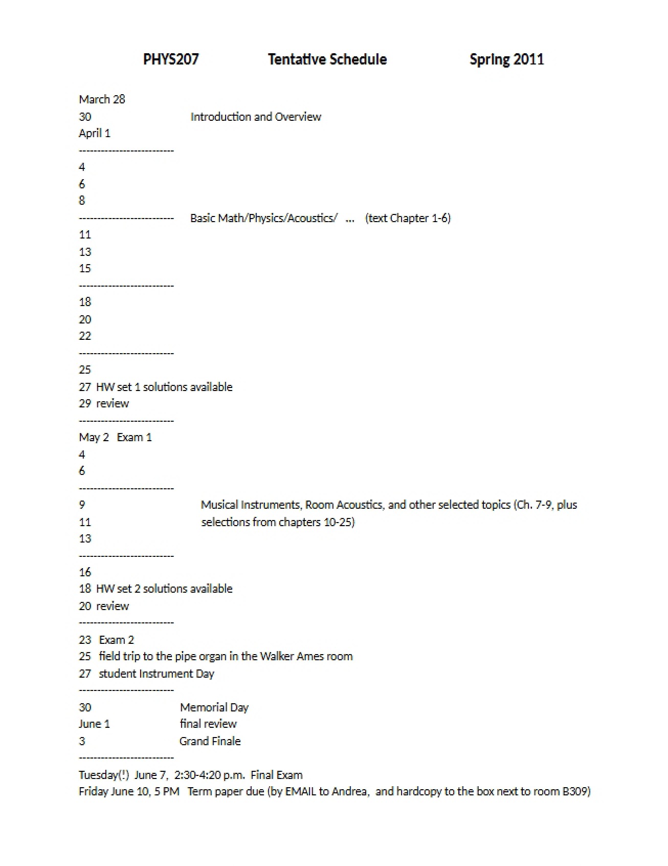 Notes for Review