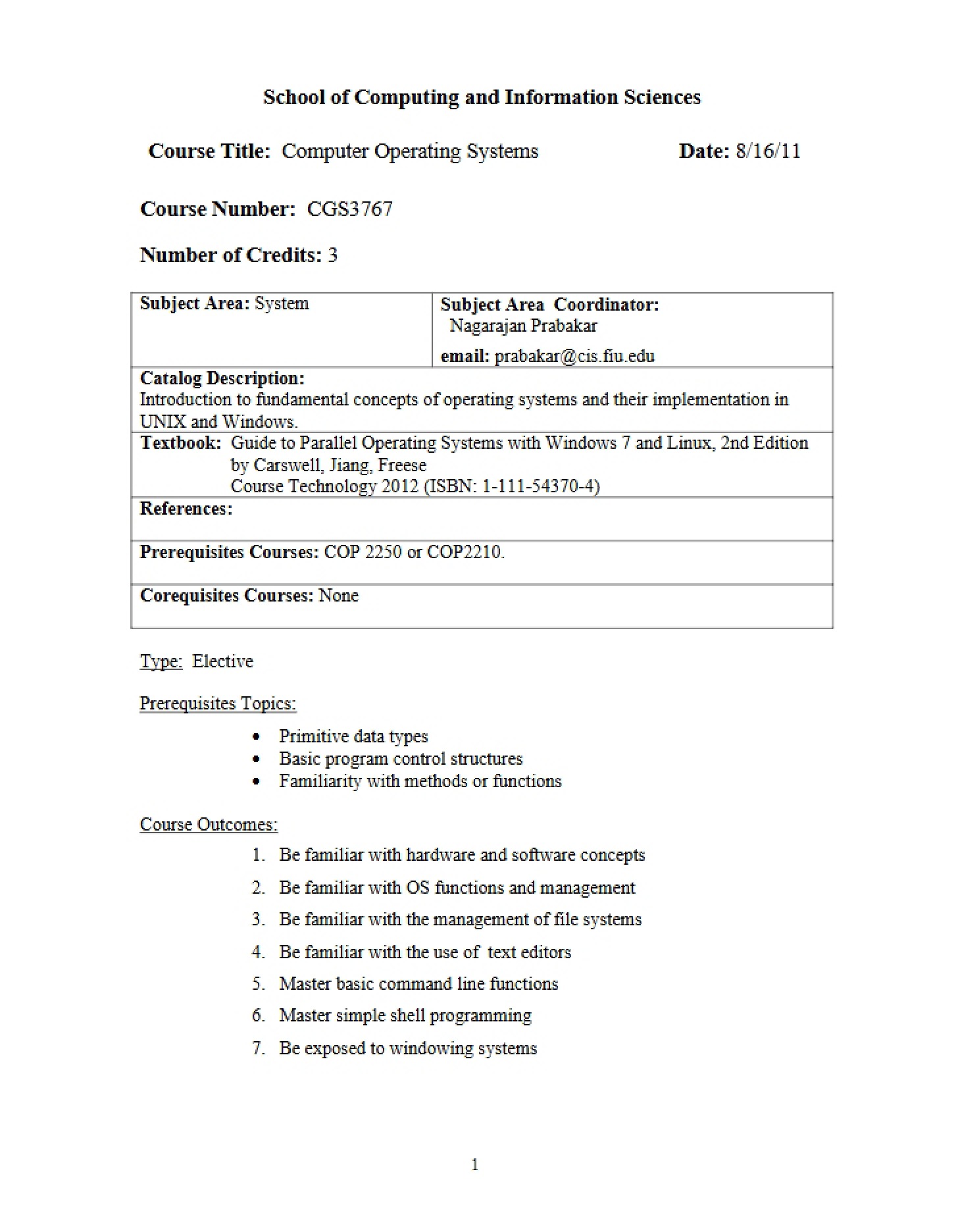Course Overview