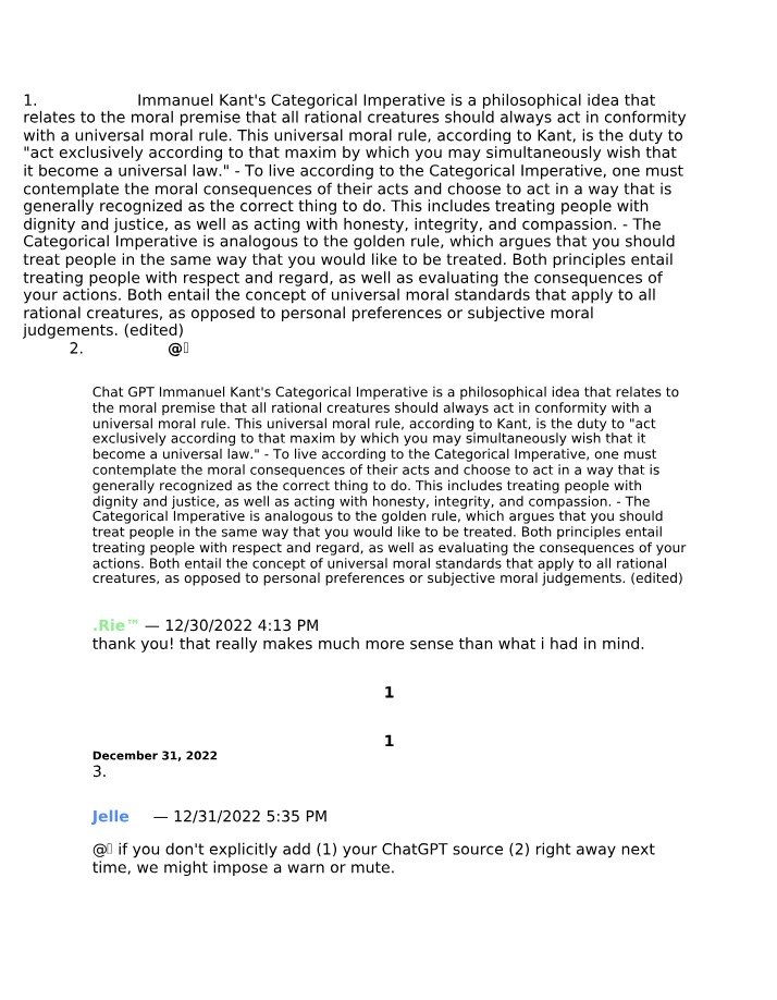 Immanuel Kant Philosophy Notes