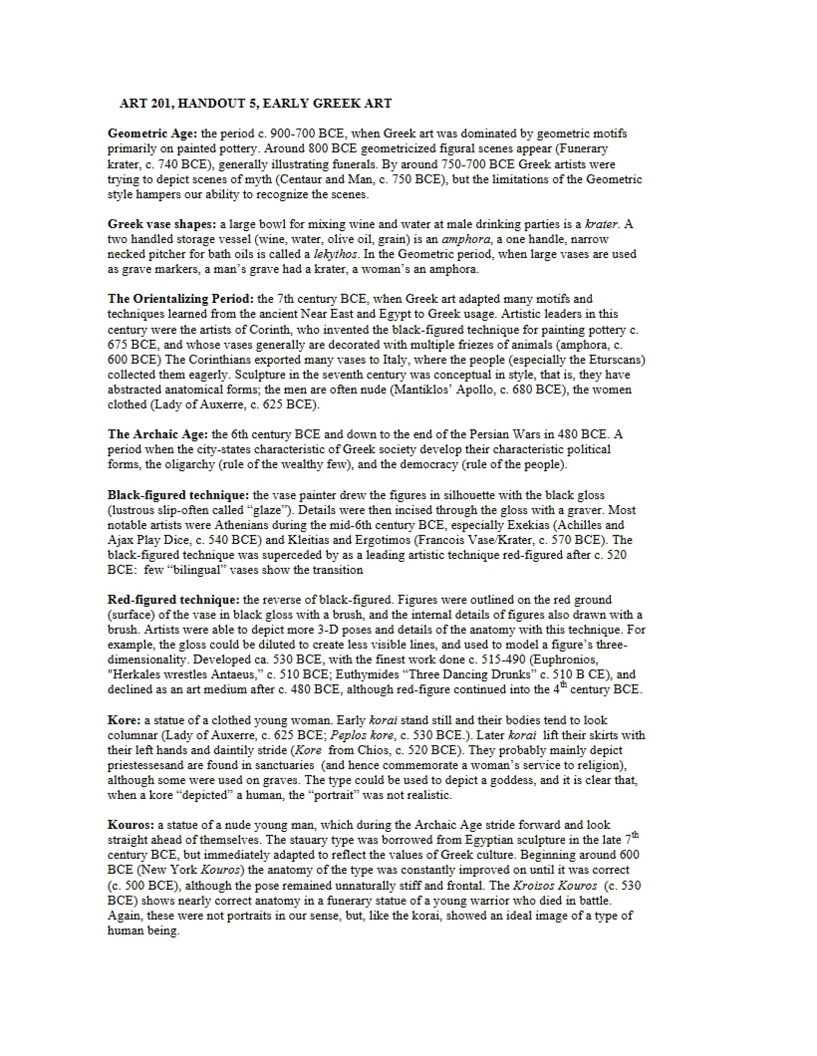 Handout Five