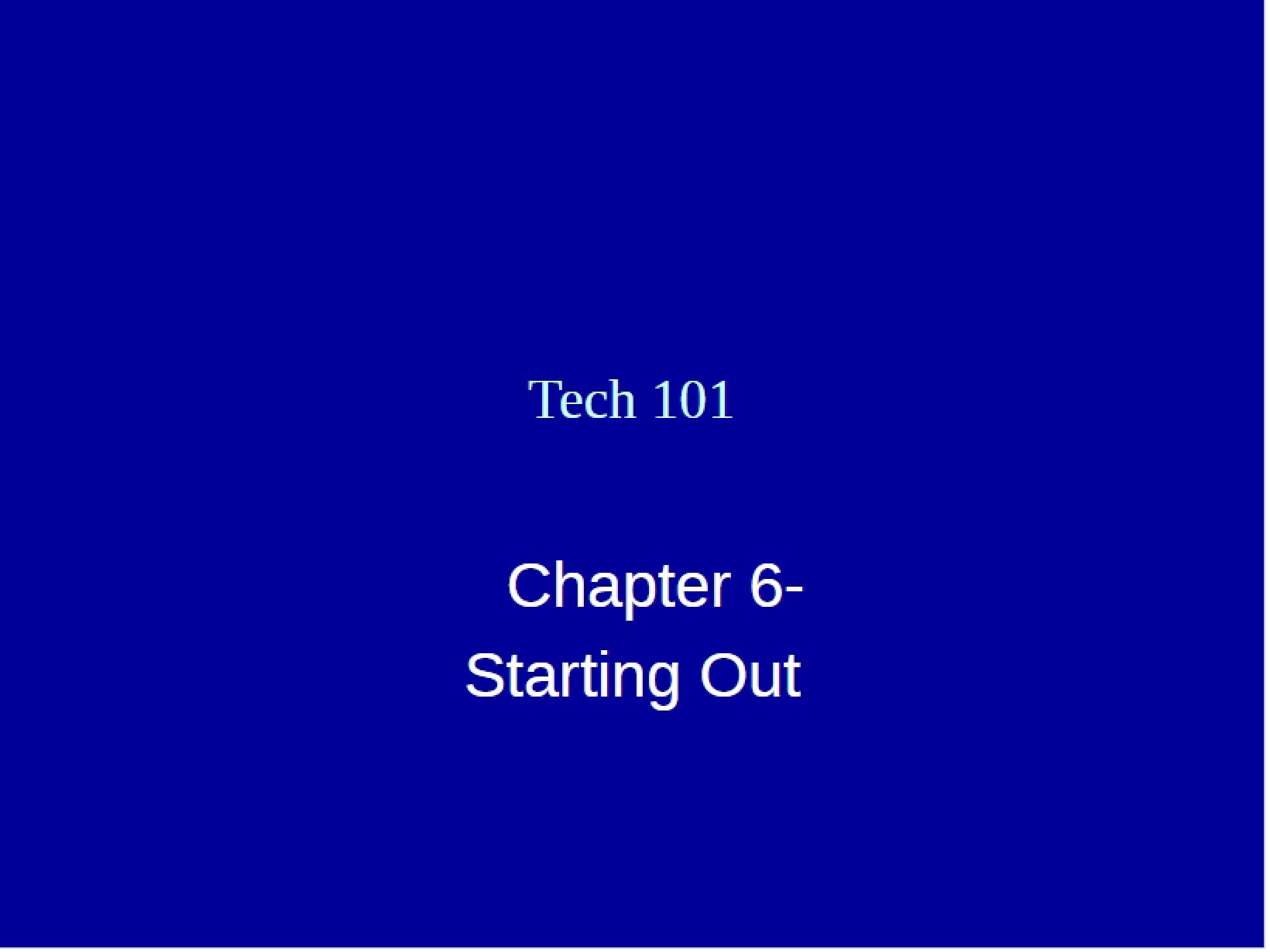 Beginning Phase