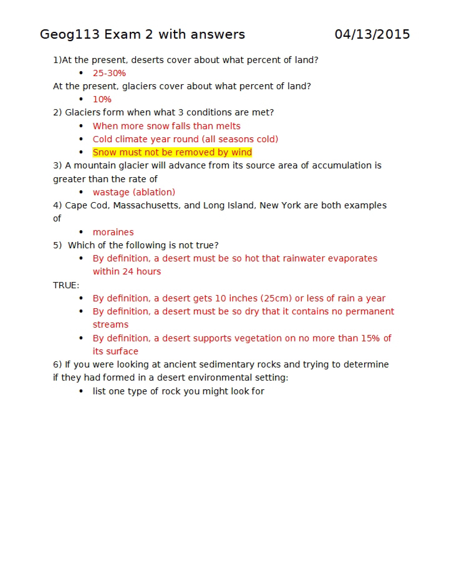 Exam Two