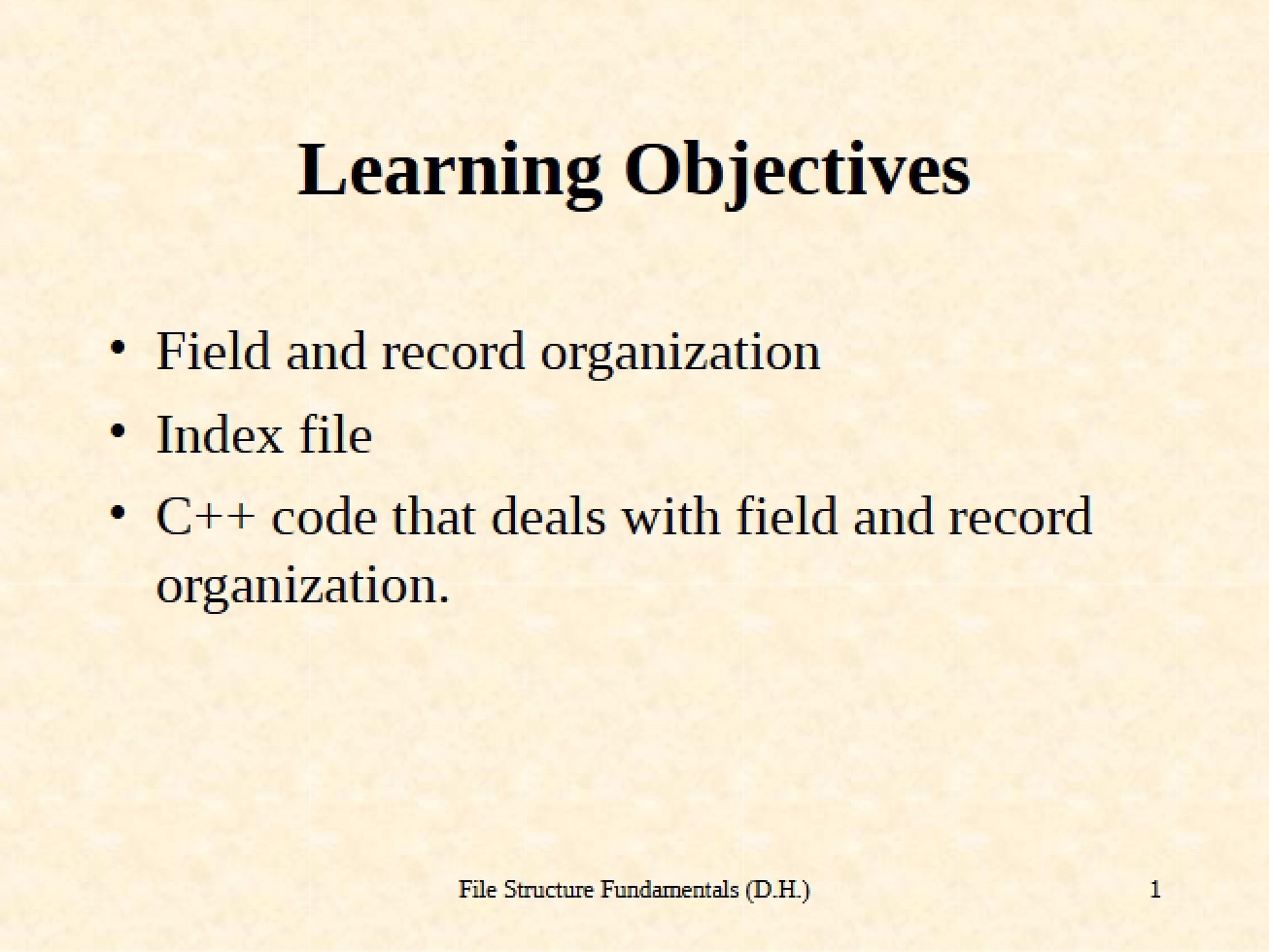 CS 231 Learning Objectives Part 1