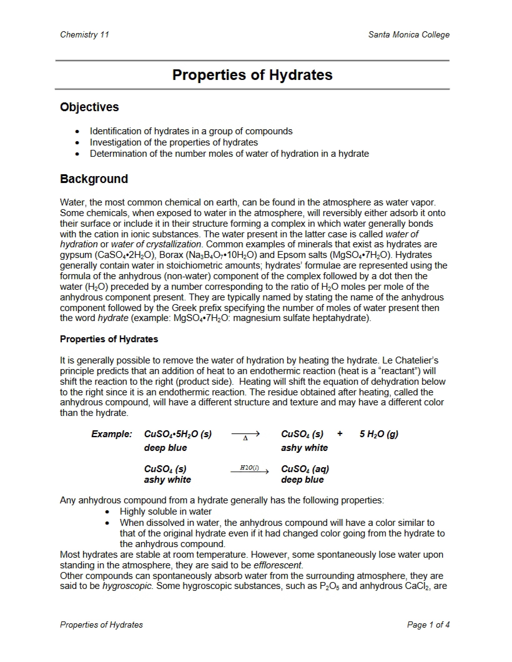 Hydrate Properties