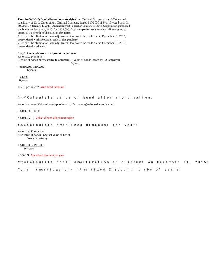 Eliminations and Adjustments for Bond Purchase