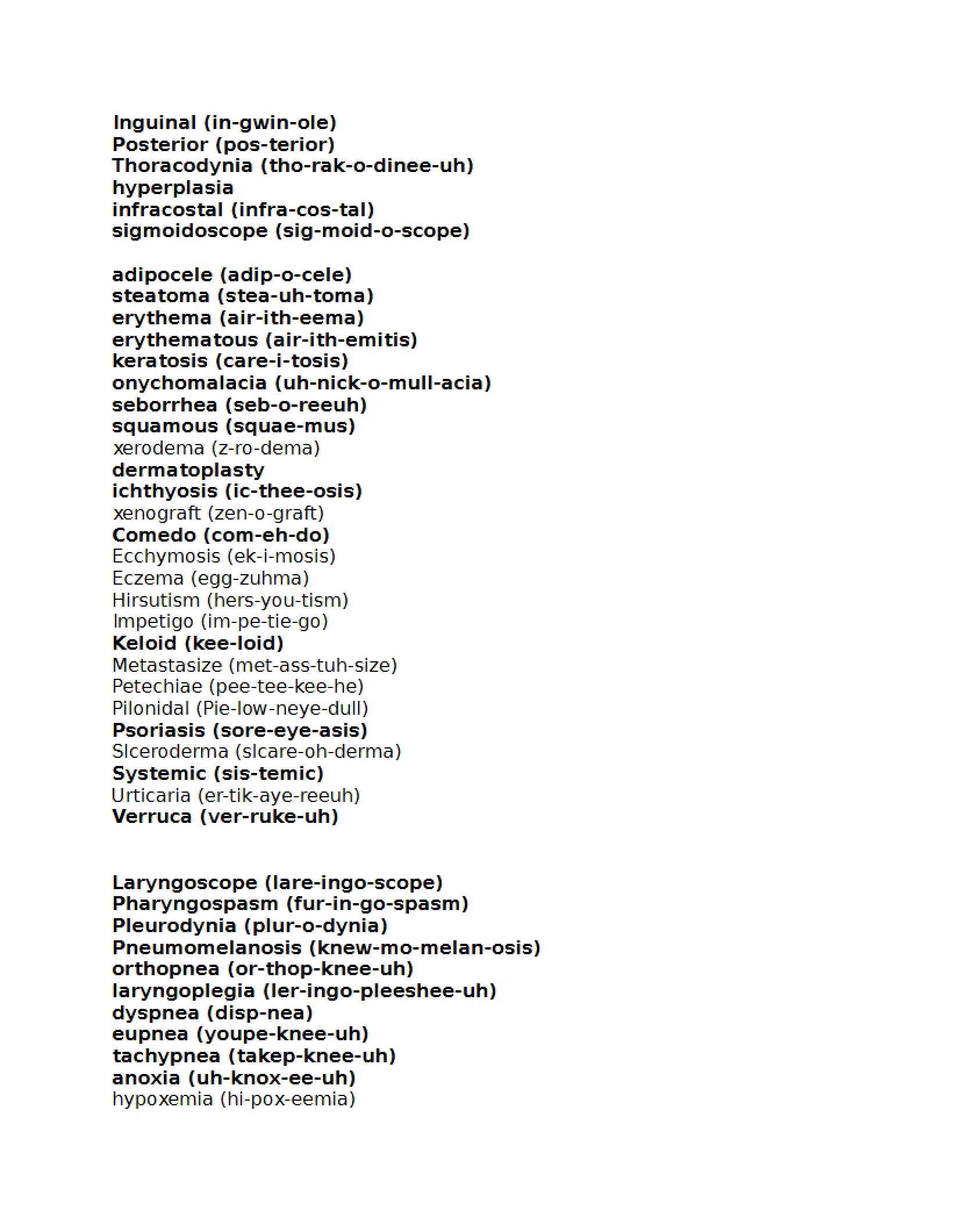 Oste Words Weeks 2-4