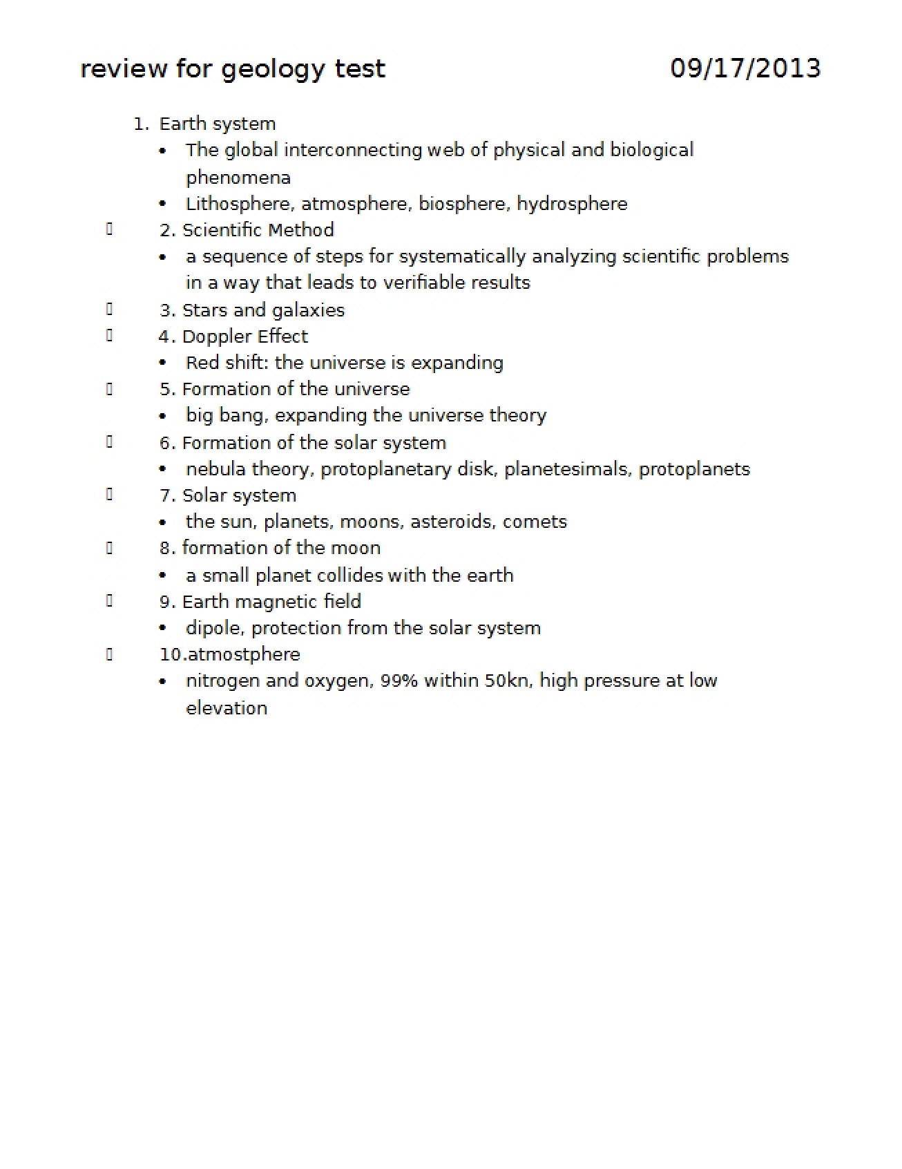 Geology Assessment Review