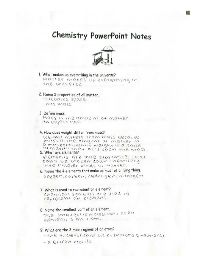 Chemistry Notes - PowerPoint
