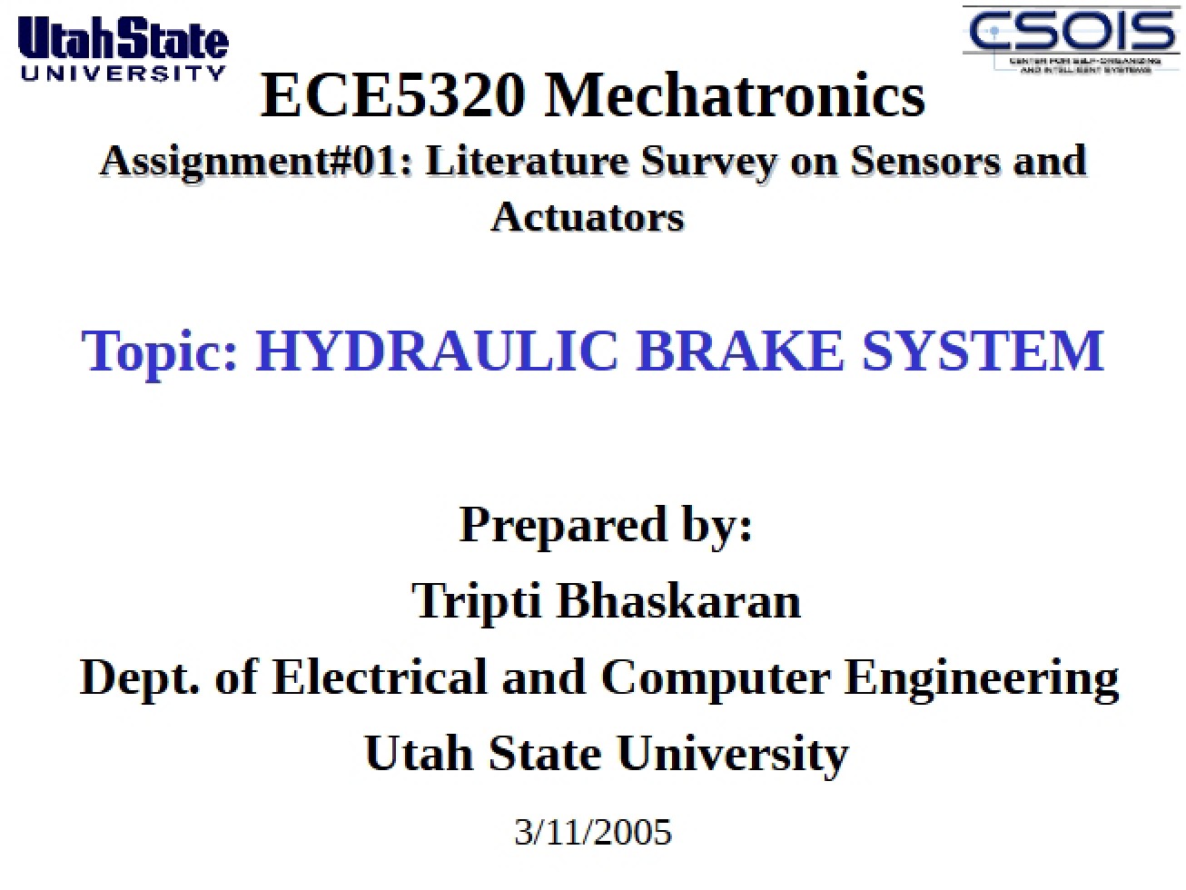 Systems for Hydraulic Braking