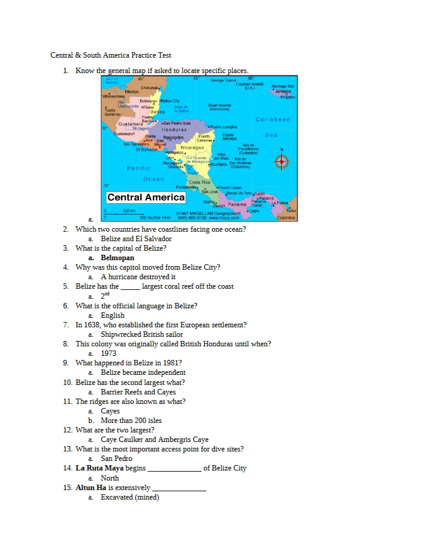 South and Central American Overview
