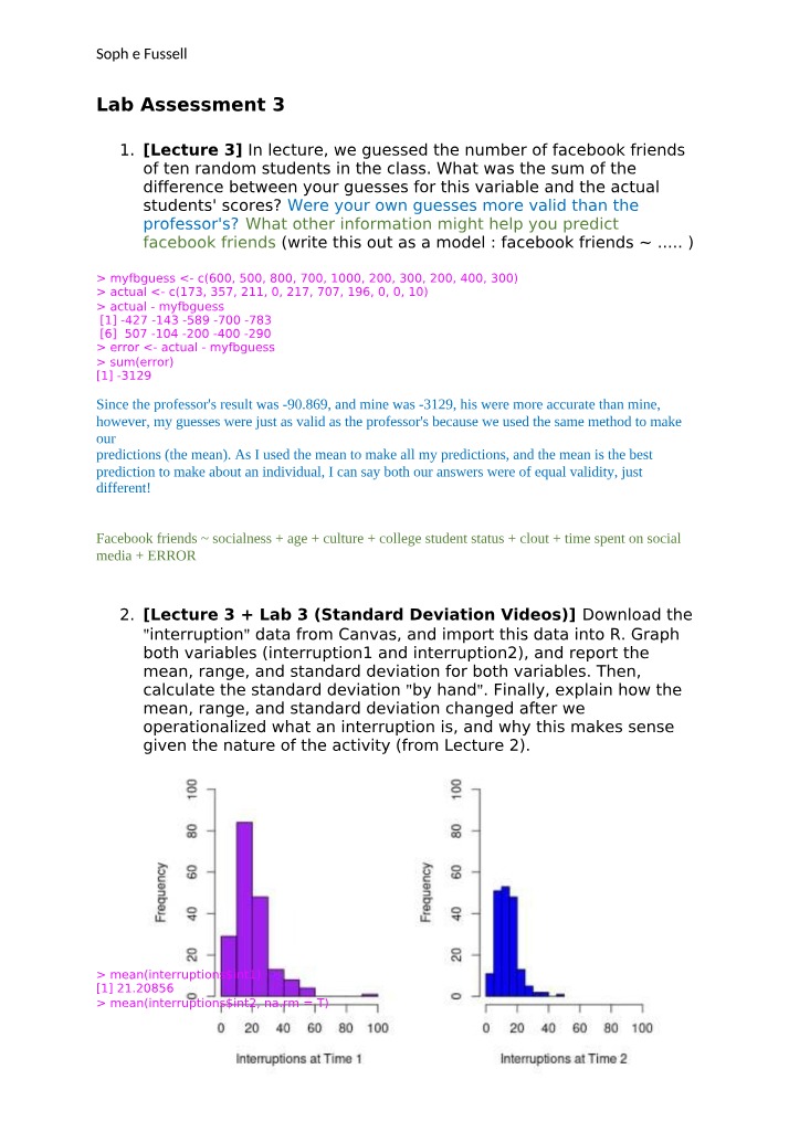 Assessment 3 for Lab