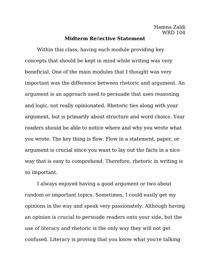 Importance of Rhetoric and Literacy in Writing