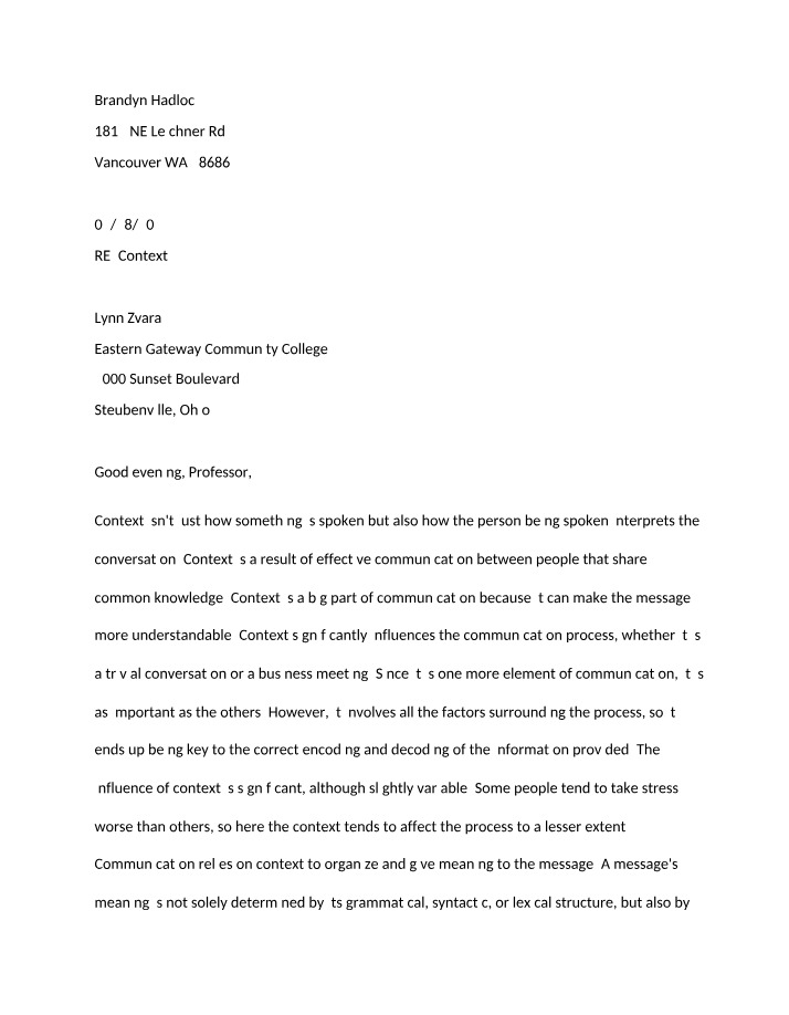BUS103 - Context Essay